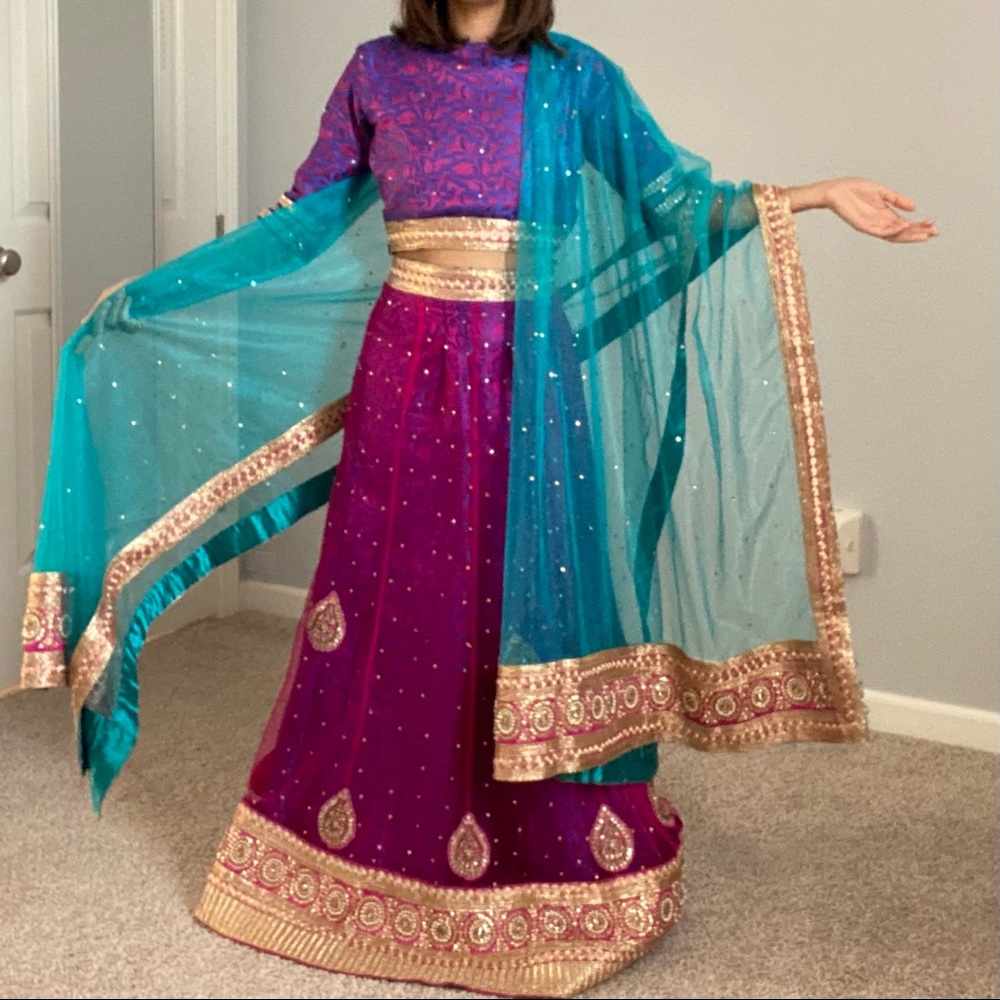 Indian Lehenga Purple Set